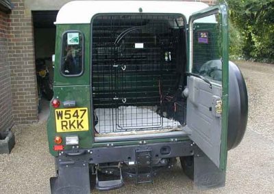 custom dog cages Land Rover Chichester